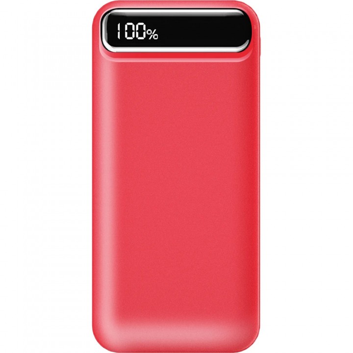 Kırmızı 10000 mAh 22.5W PD Hızlı Şarjlı LCD Göstergeli Promosyon Powerbank